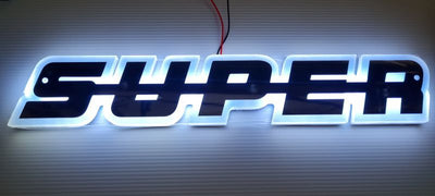 Светодиоден LED Надпис табела SUPER 24V бяла светлина 40 x 7cm