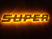 Светодиоден LED Надпис табела SUPER 24V оранжева светлина 40 x 7cm