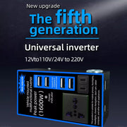 Мултифункционален Инвертор преобразувател на напрежение от 12V на 220V - 1600W
