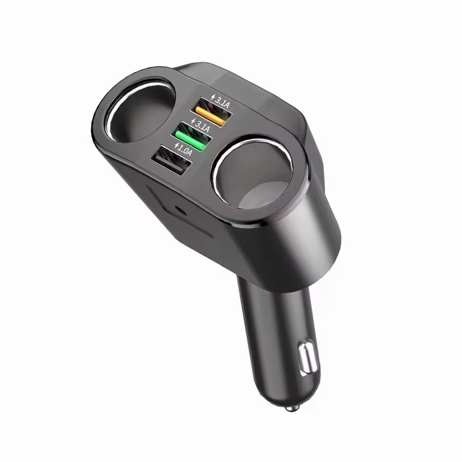 Универсален разклонител зарядно телефон USB 3.1А 1.0А за запалка с 2 гнезда 12V - 24V