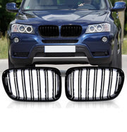 Двойни Бъбреци Решетки За BMW X3 F25 Pre-Facelift Преди Фейслифт 2010г.-2014г. Черен Гланц Лак