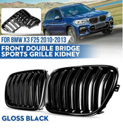 Двойни Бъбреци Решетки За BMW X3 F25 Pre-Facelift Преди Фейслифт 2010г.-2014г. Черен Гланц Лак