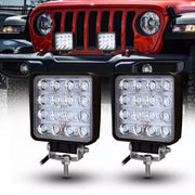 Тънък 3D LED халоген - прожектор алуминий 16 диода, 48W