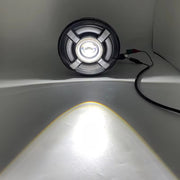 Универсален 7 инча 18см ЛЕД LED фар лампа халоген 12V-24V къси/дълги с DRL дневни светлини мигач бяло-жълто 4800lm за АТВ джип мотоциклет камион трактор и др.
