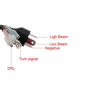 Комплект от 2бр. yниверсален 7 инча 18см ЛЕД LED фар лампа халоген 12V-24V къси/дълги с DRL дневни светлини мигач бяло-жълто 4800lm за АТВ джип мотоциклет камион трактор и др.