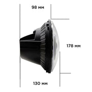 Комплект от 2бр. Универсален 7 инча 18см ЛЕД LED фар лампа халоген 12V-24V къси/дълги с DRL дневни светлини мигач бяло-жълто за АТВ джип мотоциклет камион трактор и др.