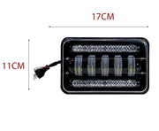 Универсалeн 5 инча ЛЕД LED фар лампа халоген 12V-24V къси/дълги с DRL дневни светлини мигач бяло-жълто 4000lm за АТВ джип камион трактор и др.