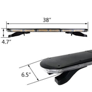 12V 24V LED Диодна Аварийна Сигнална Лампа Буркан 96 см 126W 16 режина Бяло Стъкло За Пътна Помощ Платформа Снегорин и др.