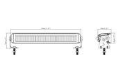 34.5 cm / 14 Инча 12V - 24V Висококачествен Led Bar Лед Бар Диоден Прожектор с бяла и оранжева габаритна светлина DRL мъгла 40W 5900LM