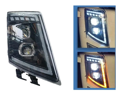 Десен LED диоден преден фар с DRL дневна светлина къси-дълги мигач за камион Volvo FH13 FH16 FM460 FH500 24V OEM: 21035634/21323101