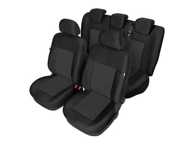 Пълен Комплект Тапицерия Kegel за предни+задни седалки на Ford Focus 2003-2014 Mk2 Mk3 Черна Текстил