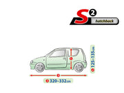 Висококачествено Покривало Kegel серия Mobile Garage размер S2 за хечбек 320-332см x 125-135см, сиво