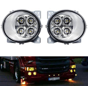Ляв + Десен ЛЕД LED Диоден фар халоген За Scania P G R T след 2004 жълта светлина