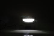 Универсален LED диоден халоген с DRL дневни светлини бяло/жълто и аварийна сигнална блиц оранжева светлина 12-24V 3500 лумена