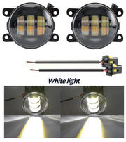 Комплект 2 броя LED фарове за мъгла, халогени за Dacia, Renault, Ford, Citroen, Suzuki, бяла светлина, Ø91 мм, 12V, алуминиев корпус, H8/H11 букса