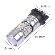 Комплект от 2 броя LED крушки PW24W / PWY24W – 2323 SMD бяла светлина 6000K 360° 12–30V, Canbus без грешки