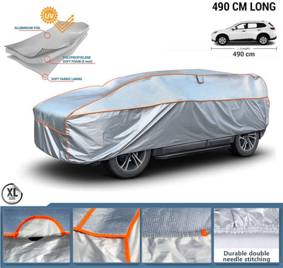 Покривало Против Градушка за SUV/Джип размер XL с дължина 490x178x120 см – 5мм Защита от Градушка, Дъжд, Сняг и UV Лъчи