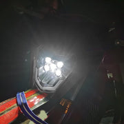 Маска с LED Фар за мотор, мотоциклет Черна с къси и дълги светлини - Универсален модел за ENDURO / Trail / Streetfighter