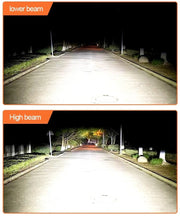 Комплект LED крушки с лупа, Y10 H4, 200%, 60W 6400LM, 6000K, 360° Canbus без грешки – 12V