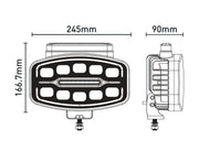 LED Халоген Фар 3 Функции DRL бяла/оранжева светлина с 360° аварийна лампа с 4 функции на премигане 12-24V за джип камион агротехника и др.