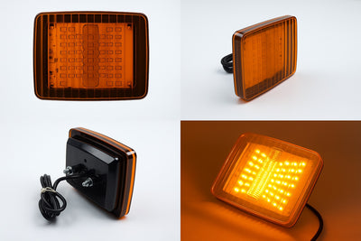 LED оранжев сигнален габарит с 70 LED диода, 12-24V