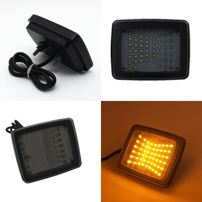 LED оранжев сигнален габарит с 70 диода, 12-24V, опушен