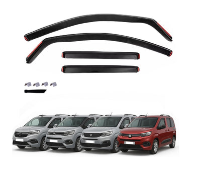 Комплект от 4бр. ветробрани за Citroen Berlingo, Peugeot Partner Rifter, Opel Combo, Fiat Doblo - 2024