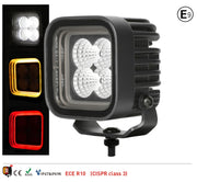 30W LED Халоген Бял, Разпръсната светлина с жълта и червена DRL светлина 12V-24V