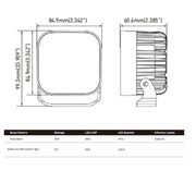 30W LED Халоген Бял, Разпръсната светлина с жълта и червена DRL светлина 12V-24V