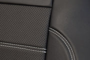 Комплект Универсална Тапицерия King Leather от еко кожа за предни и задни седалки – черни, перфорирани