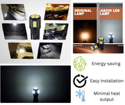 Комплект 2 бр. LED крушки T10 W5W, 7000K бяла светлина, ниска консумация, 12V - блистер