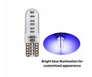 Комплект 2 бр. LED крушки T10 W5W, синя светлина, CANBUS, Silica LED, 12V - блистер