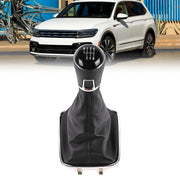 Топка Скоростен Лост с Маншон От Еко Кожа За Volkswagen Tiguan I, Sharan II, Golf Plus 6 Скорости ОЕМ 5N0711113Q