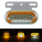 Лед LED Диоден Маркер Габарит Индикатор 12V 24V Бягаща Оранжева светлина - Бял За Камион Бус Ван Ремарке Каравана Платформа