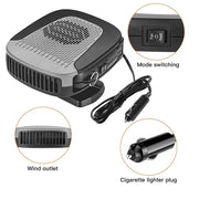 Автомобилна печка с вентилатор 4 сезона 12V 150W – режим отопление / вентилатор, размразяване и обезпотяване