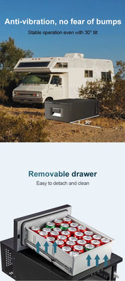 Преносим хладилник фризер хладилна кутия с компресор 30L, 100–240V, 12/24V