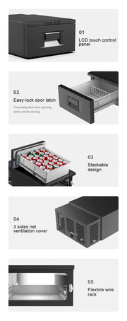 Преносим хладилник фризер хладилна кутия с компресор 30L, 100–240V, 12/24V