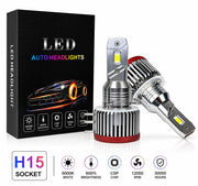 Комплект LED крушки H15 – 12V-24V 60W 6500LM 6000K CANBUS без грешки