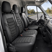 Комплект луксозна тапицерия PANDA за RENAULT MASTER IV 2024- / NISSAN INTERSTAR 2024-, Еко кожа и текстил, Черно/Сиво