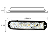 LED аварийна / сигнална лампа (Flash) – Бяла 6 Диода 4 режима 12V-24V