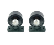 Комплект Мини LED Габаритни Светлини тип рогче - Червен / Бял 12V-24V