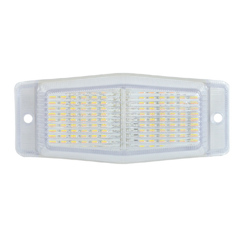 Стационарна LED Габаритна лампа с 2 светлини - Жълто/Бяло 24 диода 24V