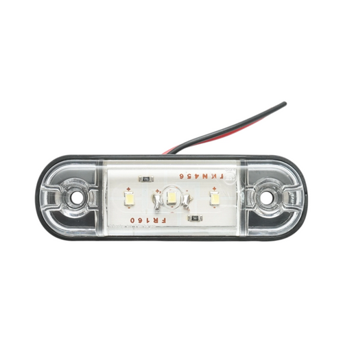 Бяла LED Габаритна светлина / Маркер - 3 диода 12V-24V