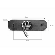 Бяла LED Габаритна светлина / Маркер - Опушен 3 диода 12V-24V