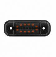 Жълта LED Габаритна светлина / маркер - Опушен 12 диода 12V-24V