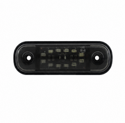 Червена LED Габаритна светлина / маркер - Опушен 12 диода 12V-24V