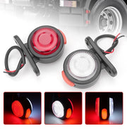 1 брой LED страничен габарит, токос, рогче 12-24V с три светлини бяла, жълта, червена Неон Ефект за ремаркета, платформи, камиони и др.