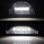 LED Лед Диоден Плафон Oсветление за Регистрационен Номер 12V За Ремарке Бус Каравана Платформа Черен