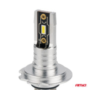 LED Крушки H7 / H18 AMiO H-Mini Series, 42W, 6500K Бяла Светлина, CANBUS, E9 R10, 12V / 24V, Комплект 2 Броя