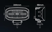 LED Халоген Demmon 10 (244mm) IP67, 9-32V 90W E-MARK (ECE R148/R149/R10) с Динамична Бяла и Оранжева DRL Светлина-Мигач